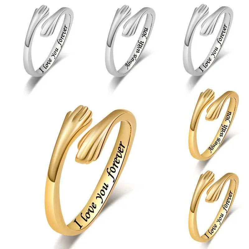 MIORA 925 Sterling Silver Hug Always Ring