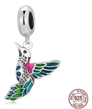 MIORA 925 Sterling Silver Hummingbird Charm
