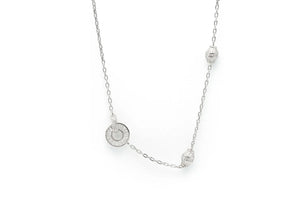 MIORA 925 Sterling Silver Interlocking Zirconia Necklace