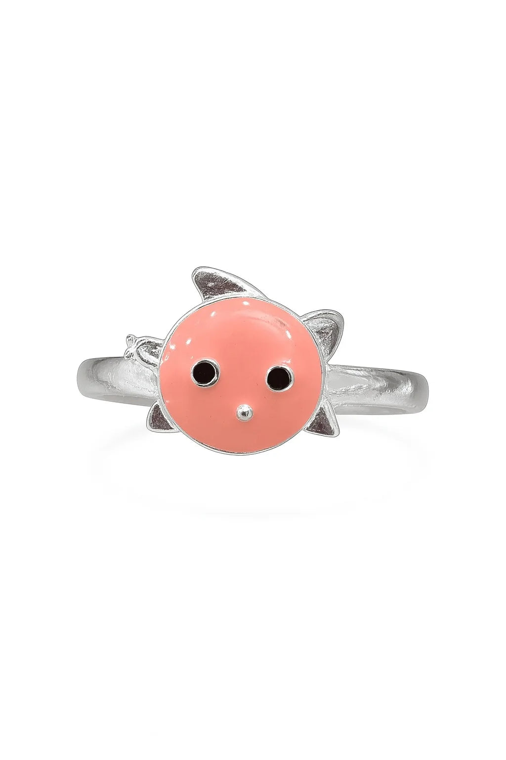 MIORA 925 Sterling Silver Kitty Face Ring