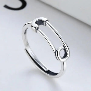 MIORA 925 Sterling Silver Knot U-Link Ring
