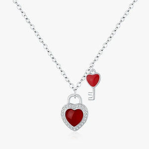 MIORA 925 Sterling Silver Lock Key Necklace - image 3