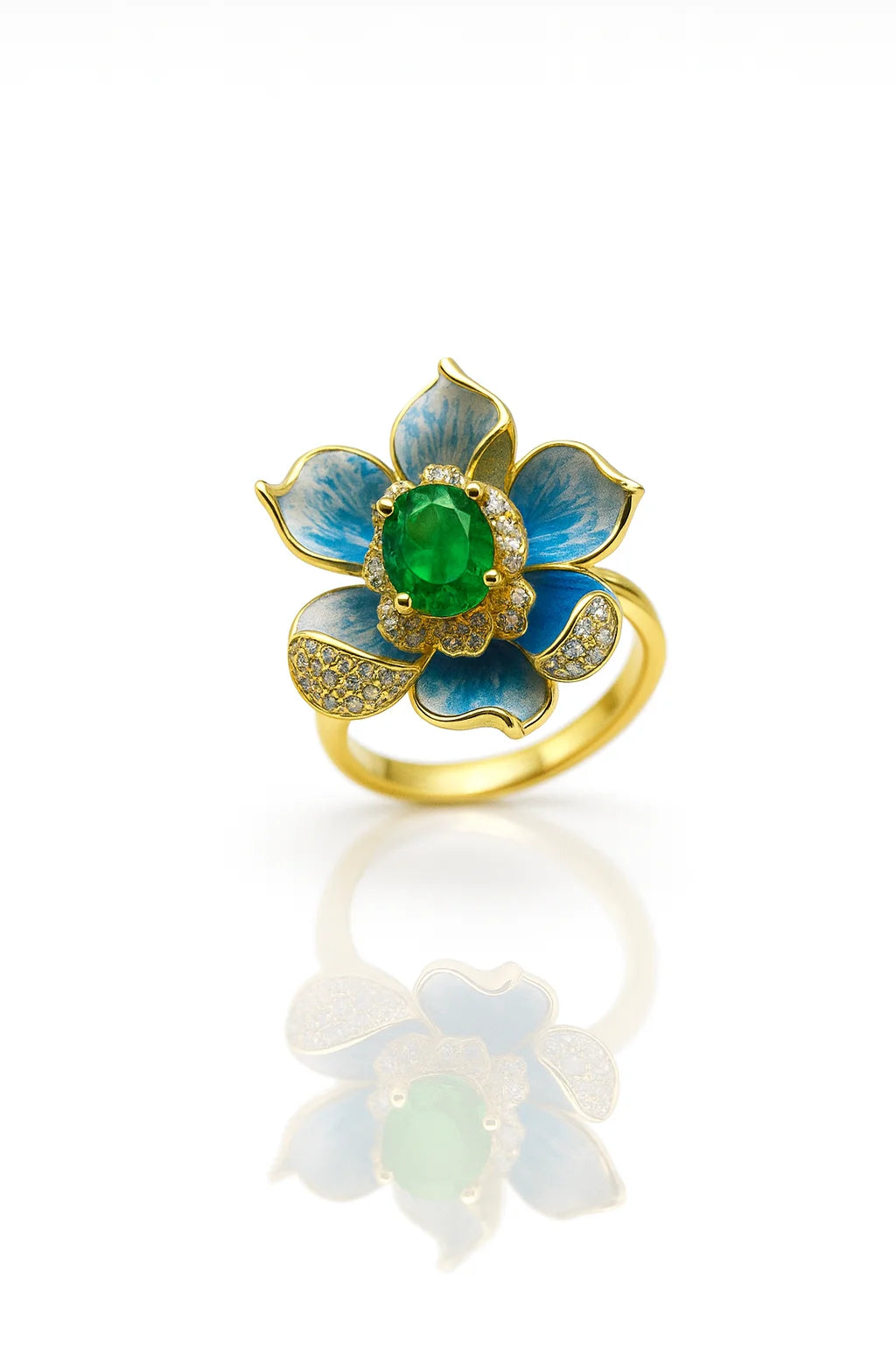 MIORA 925 Sterling Silver Lotus Bloom Ring - image 3