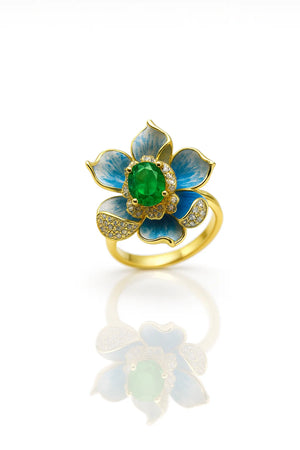 MIORA 925 Sterling Silver Lotus Bloom Ring - image 3