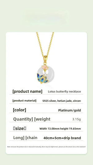 MIORA 925 Sterling Silver Lotus-Jade Zirconia-Moonstone Necklace