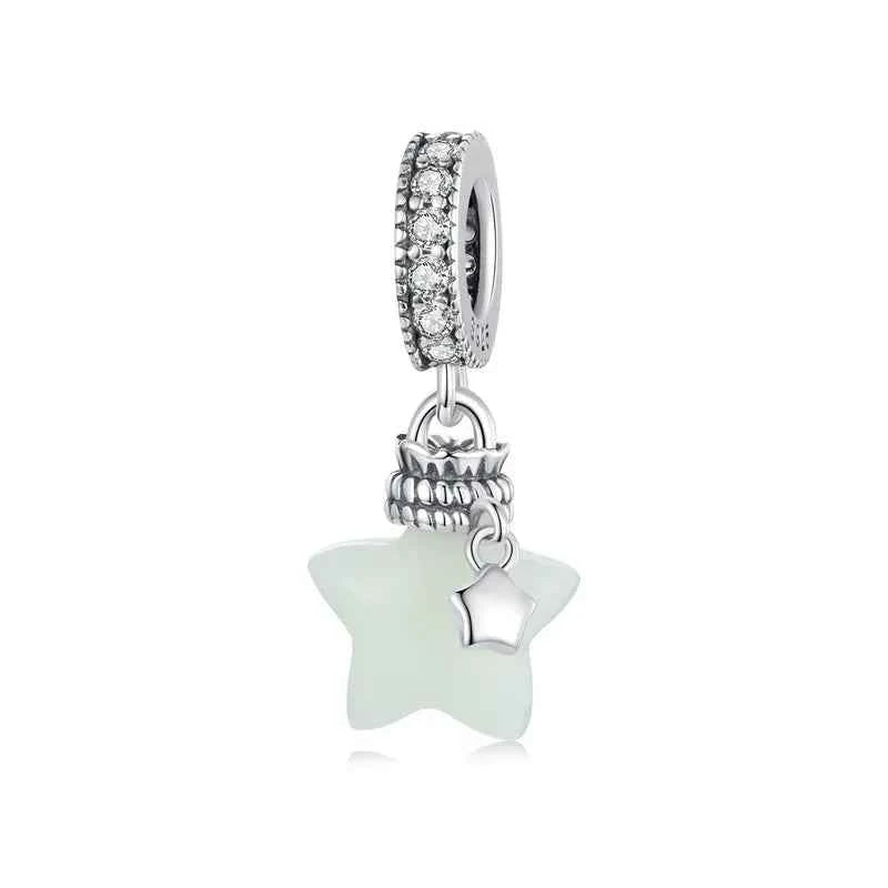MIORA 925 Sterling Silver Luminous Star Charm