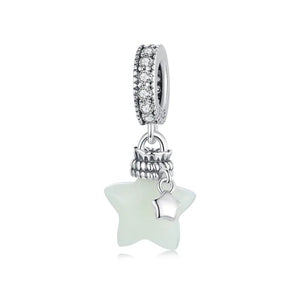 MIORA 925 Sterling Silver Luminous Star Charm