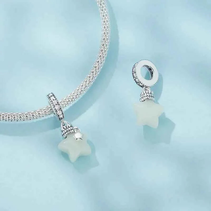 MIORA 925 Sterling Silver Luminous Star Charm