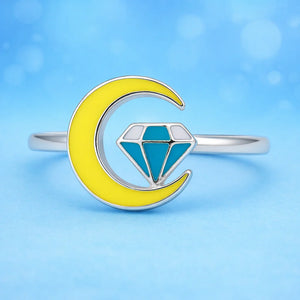 MIORA 925 Sterling Silver Moon Gem Ring