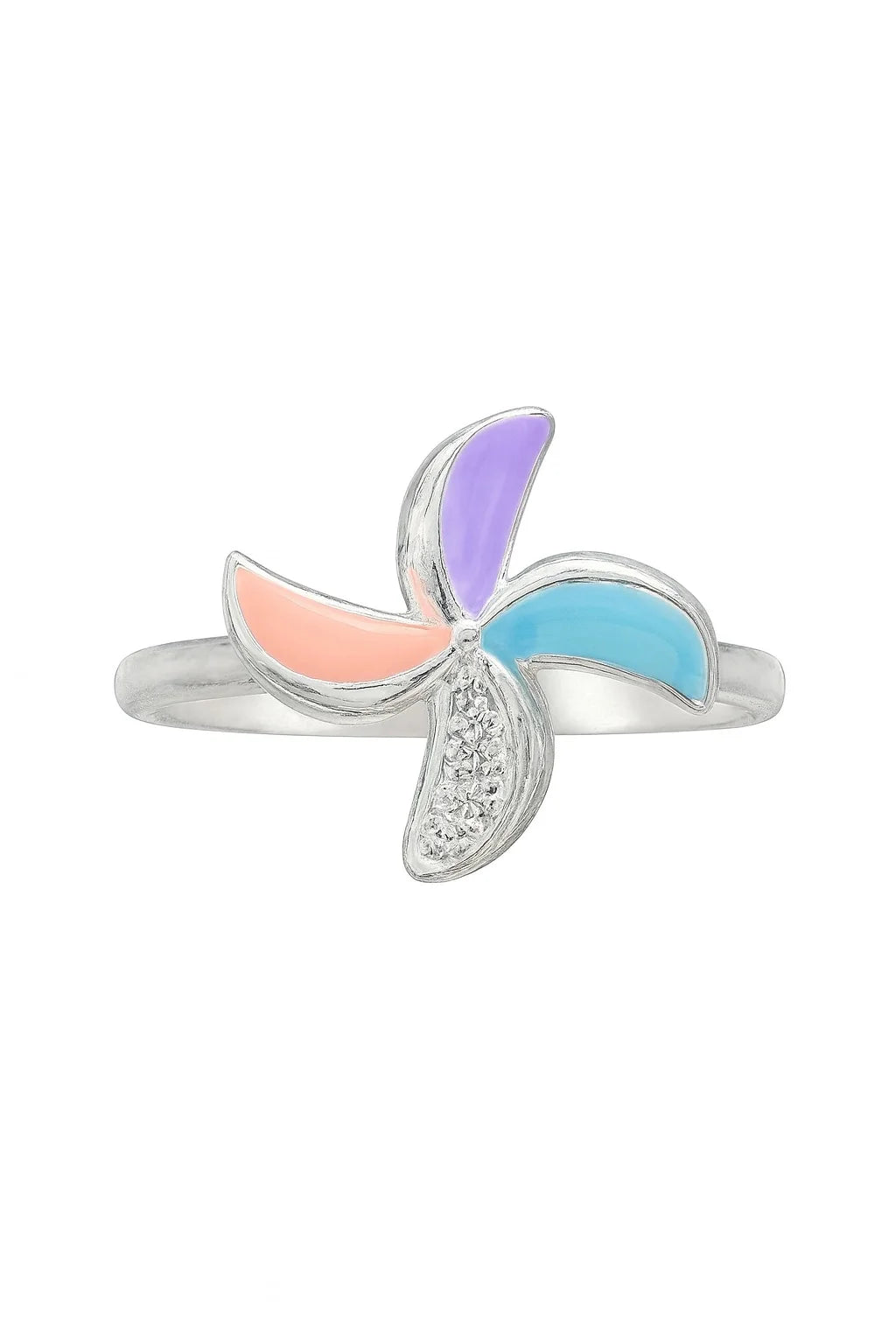MIORA 925 Sterling Silver Multicolour Star Ring