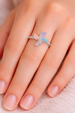 MIORA 925 Sterling Silver Multicolour Star Ring