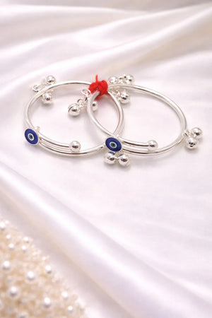 MIORA 925 Sterling Silver Nazar Eye Kada
