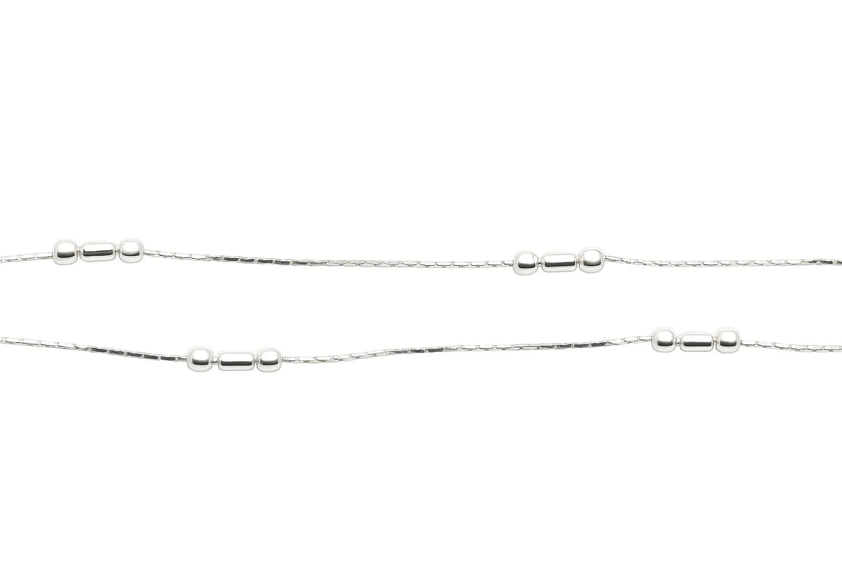 MIORA 925 Sterling Silver Nitya Beads Anklet - image 2