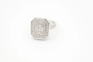 MIORA 925 Sterling Silver Octagon-Baguette Zirconia Ring - image 7