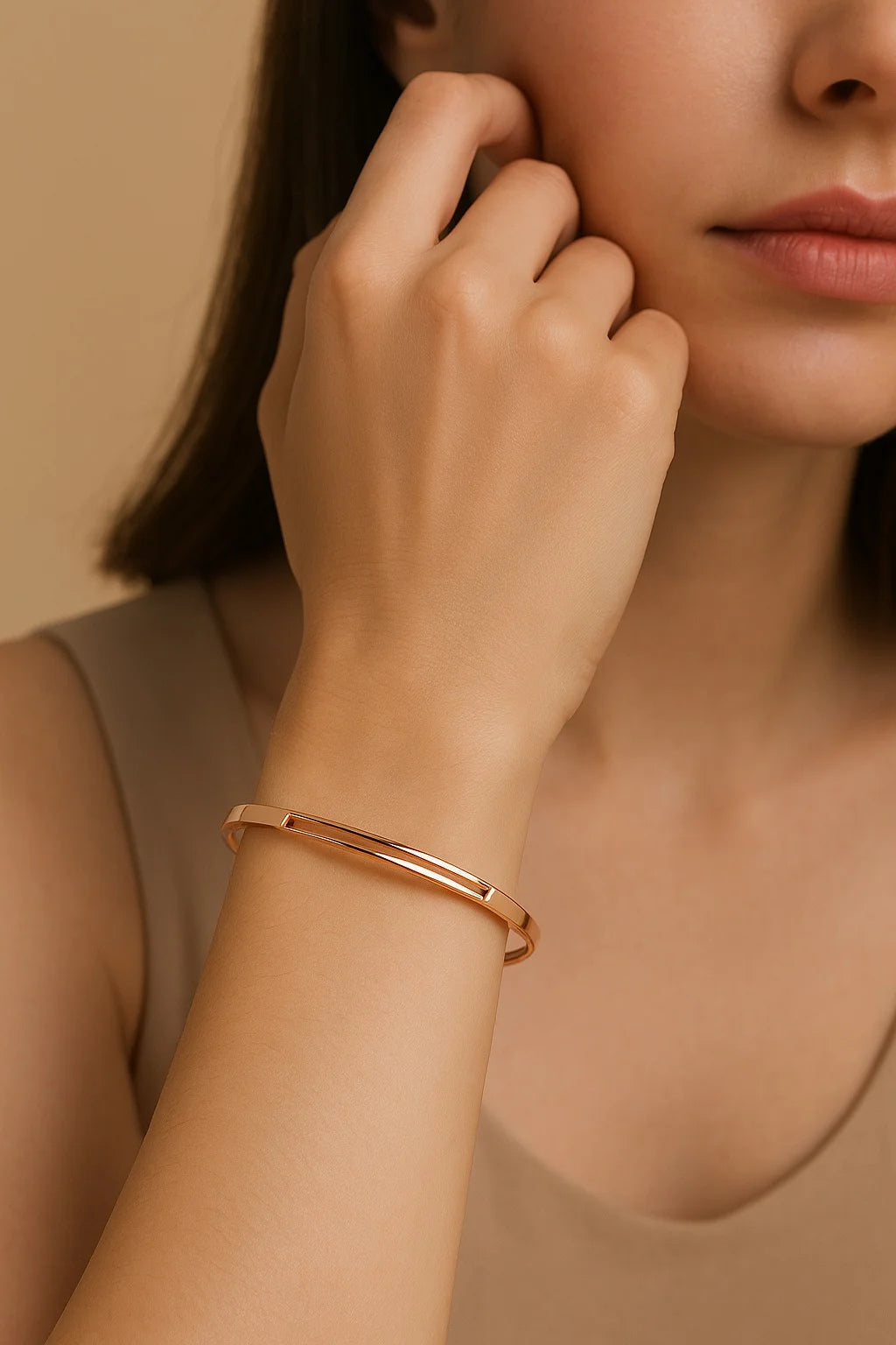 MIORA 925 Sterling Silver Open Bar Bracelet