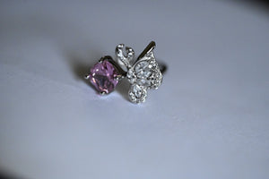 MIORA 925 Sterling Silver Pink-Butterfly Zirconia Ring - image 3