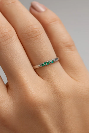 MIORA 925 Sterling Silver Pink-Sapphire Zirconia Ring - image 3