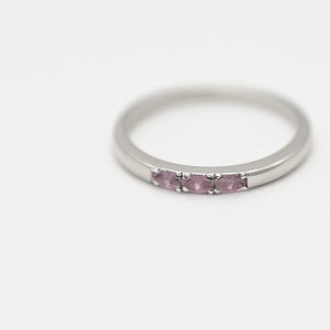 MIORA 925 Sterling Silver Pink-Sapphire Zirconia Ring - image 6