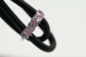 MIORA 925 Sterling Silver Princess-Cut-Chevron Zirconia Ring - image 3
