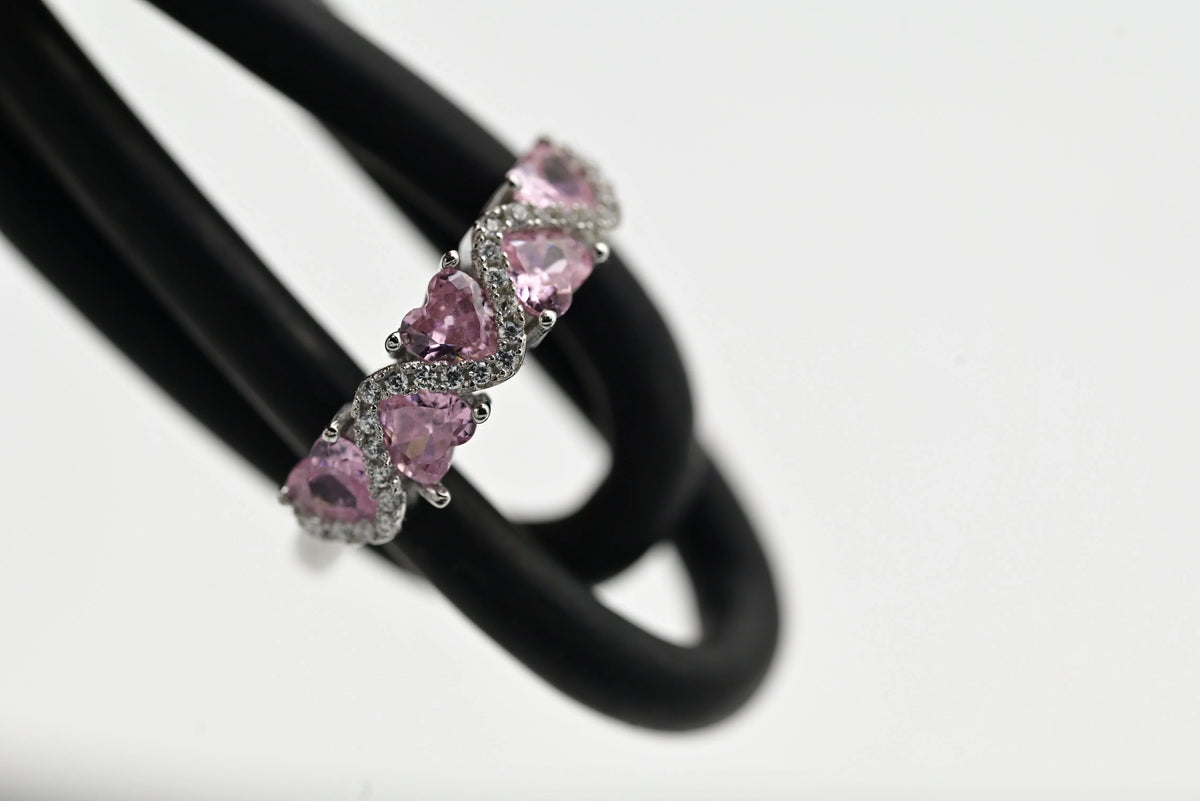 MIORA 925 Sterling Silver Princess-Cut-Chevron Zirconia Ring - image 3