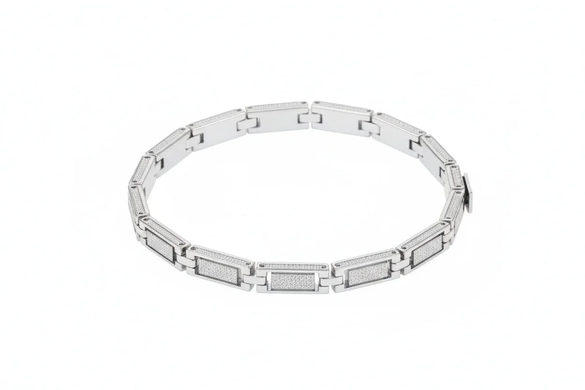 MIORA 925 Sterling Silver Rectangular Bracelet