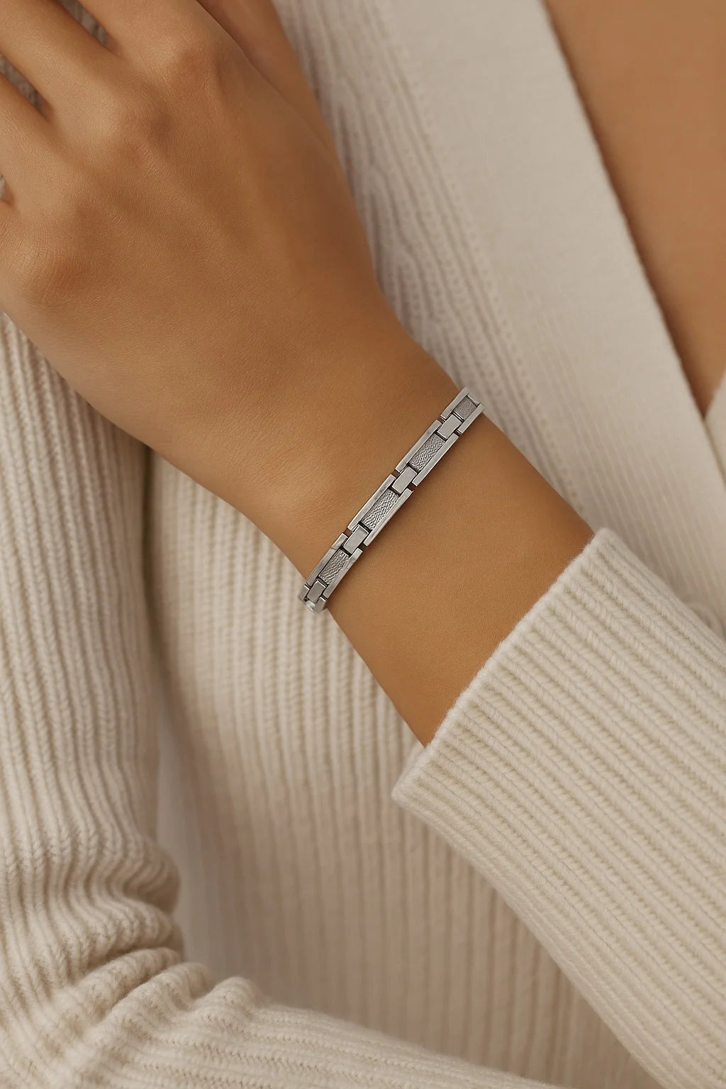 MIORA 925 Sterling Silver Rectangular Bracelet