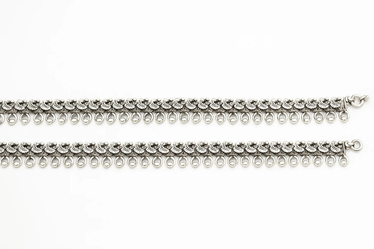 MIORA 925 Sterling Silver Rhythm Ghungroo Anklet - image 3