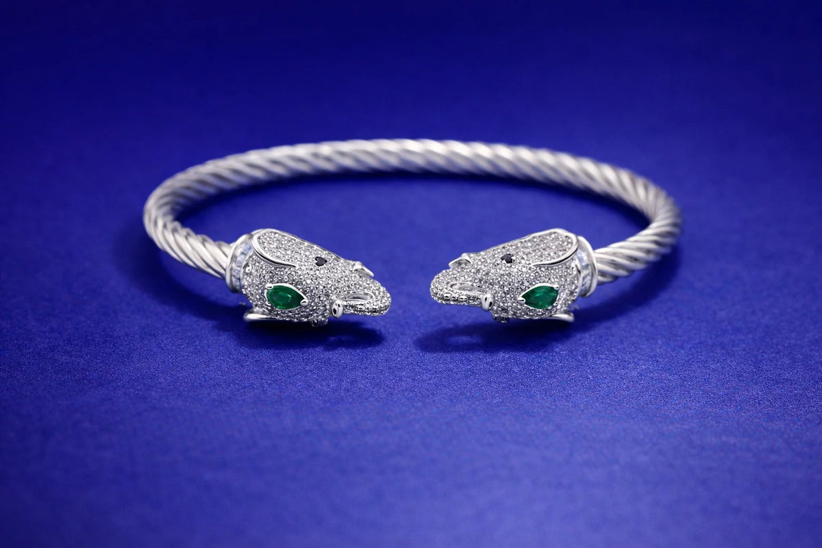 MIORA 925 Sterling Silver Royale-Elephant Zirconia Bracelet - main image