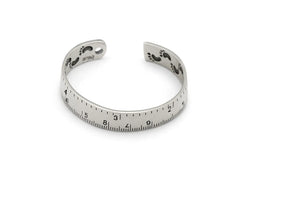 MIORA 925 Sterling Silver Ruler-Design Open Bracelet