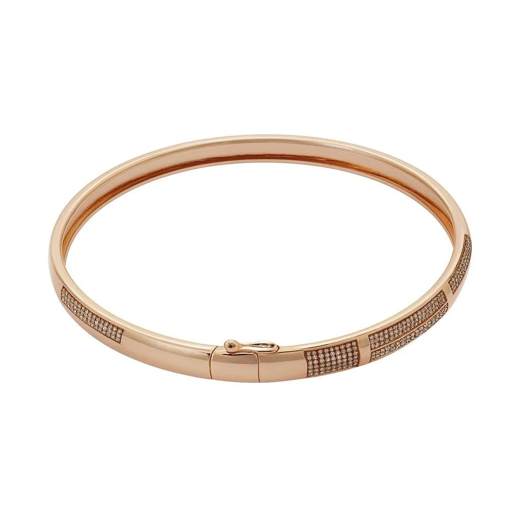 MIORA 925 Sterling Silver Spotlight Zirconia Bangle