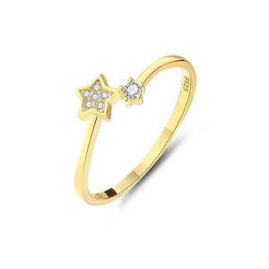 MIORA 925 Sterling Silver Star Charm Ring