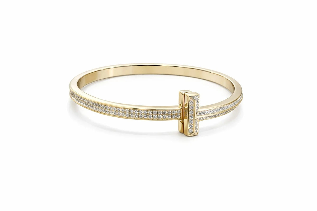 MIORA 925 Sterling Silver T-Bar Zirconia Bracelet - image 3