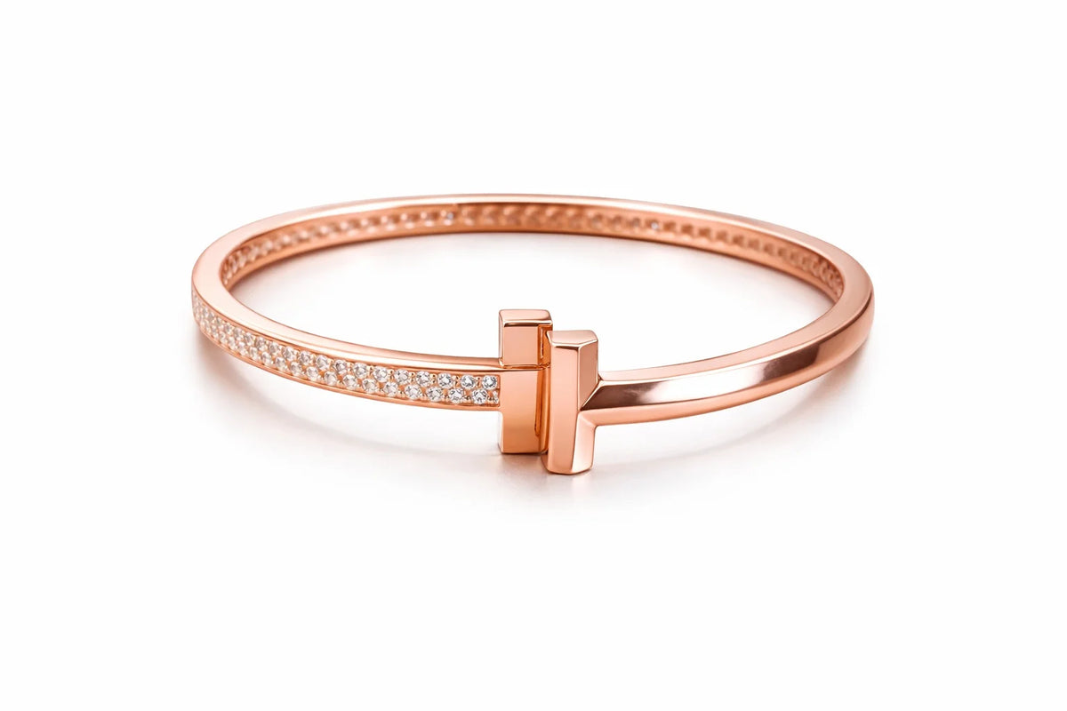 MIORA 925 Sterling Silver T-Bar Zirconia Bracelet - image 4