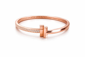 MIORA 925 Sterling Silver T-Bar Zirconia Bracelet - image 4