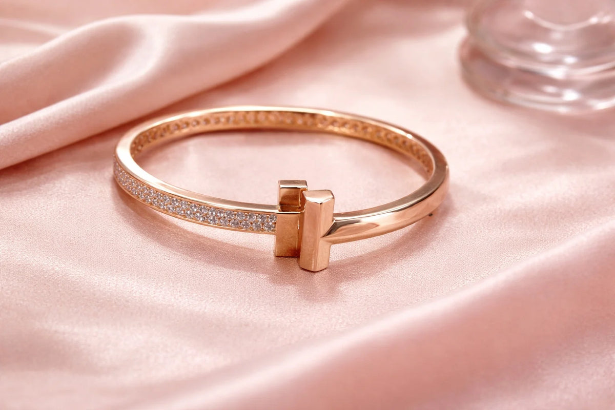 MIORA 925 Sterling Silver T-Bar Zirconia Bracelet - main image