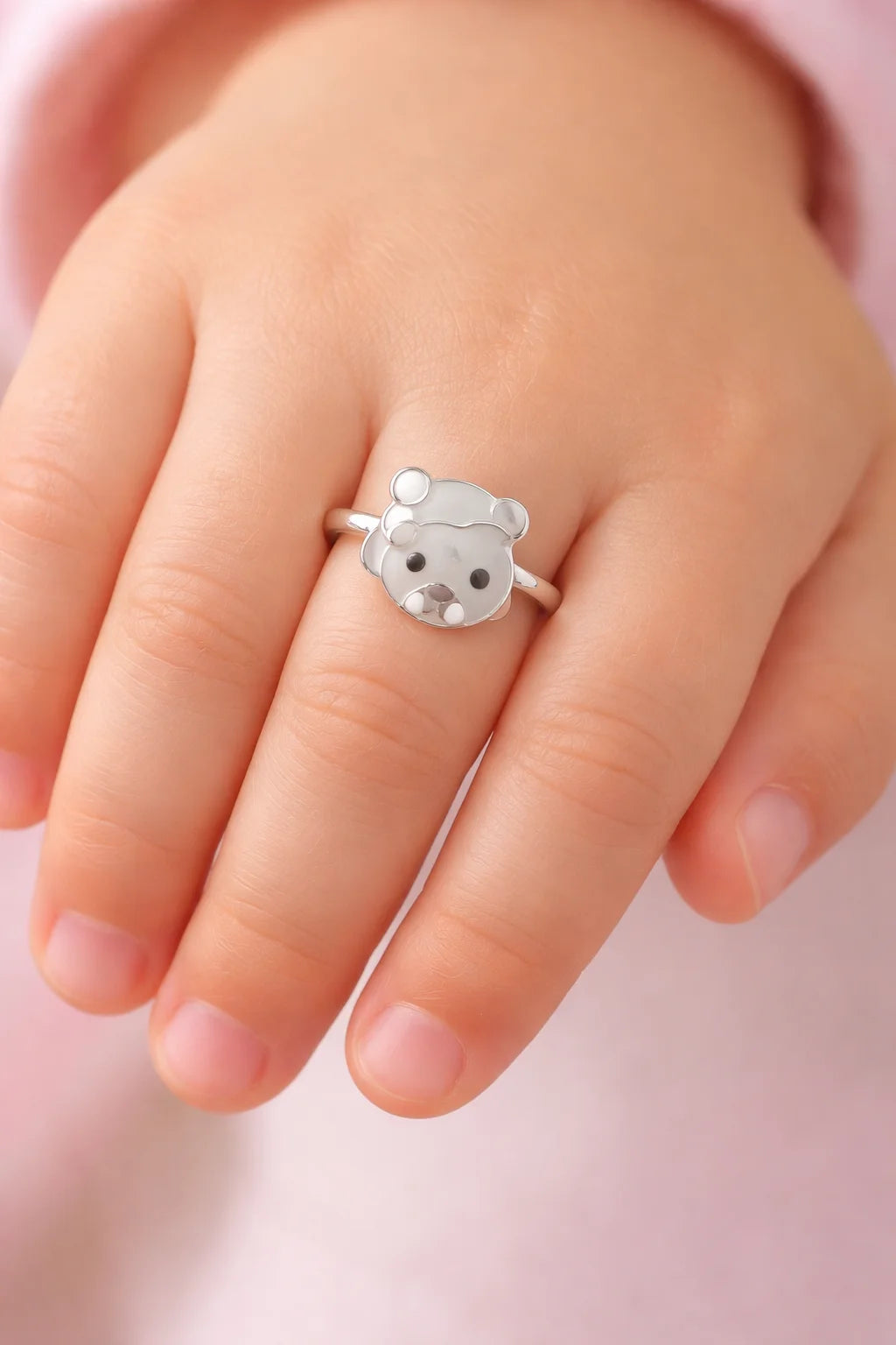 MIORA 925 Sterling Silver Teddy Bear Ring