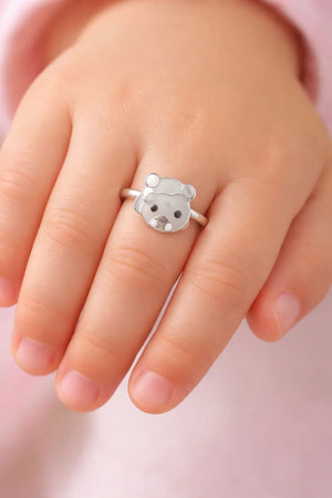 MIORA 925 Sterling Silver Teddy Bear Ring