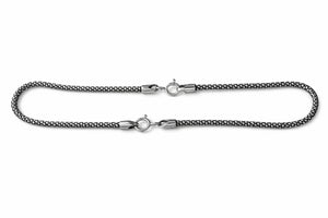 MIORA 925 Sterling Silver Textured Rope Anklet