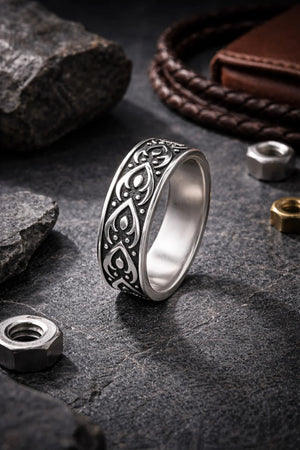 MIORA 925 Sterling Silver Tribal Band Ring - main image