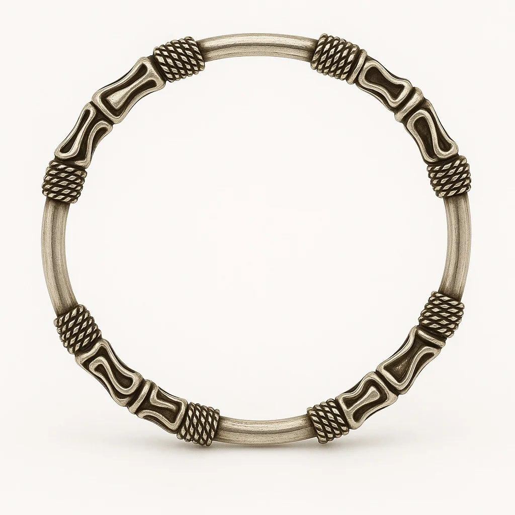 MIORA 925 Sterling Silver Tribal Kada