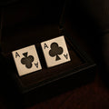 Ace of Clubs Playing Card Cufflinks