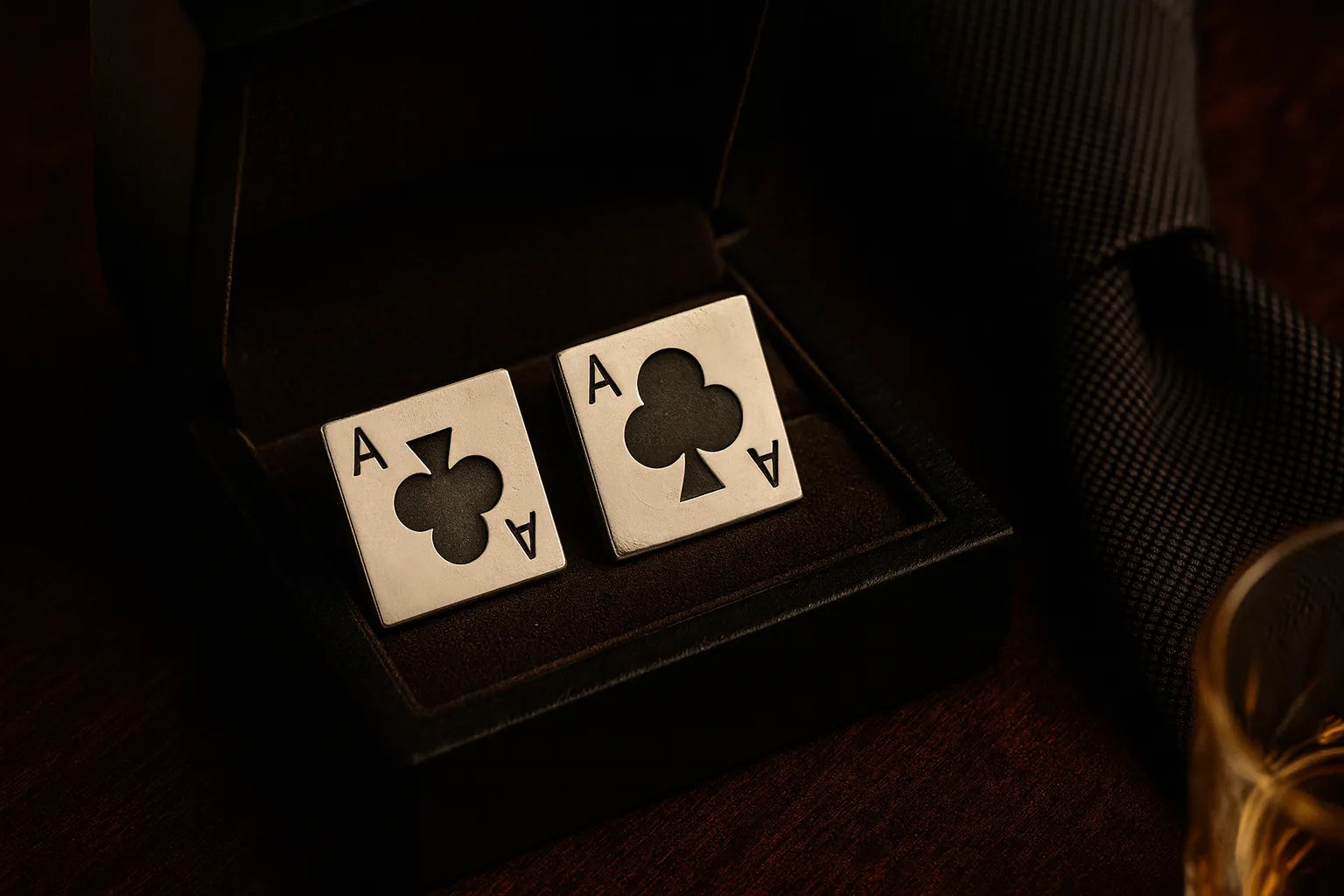 Ace of Clubs Playing Card Cufflinks