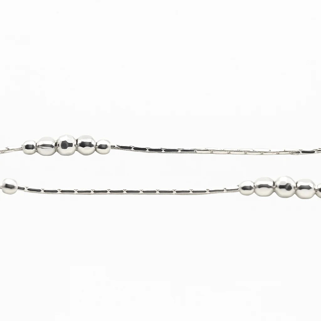 Textured multi Beaded Anklet