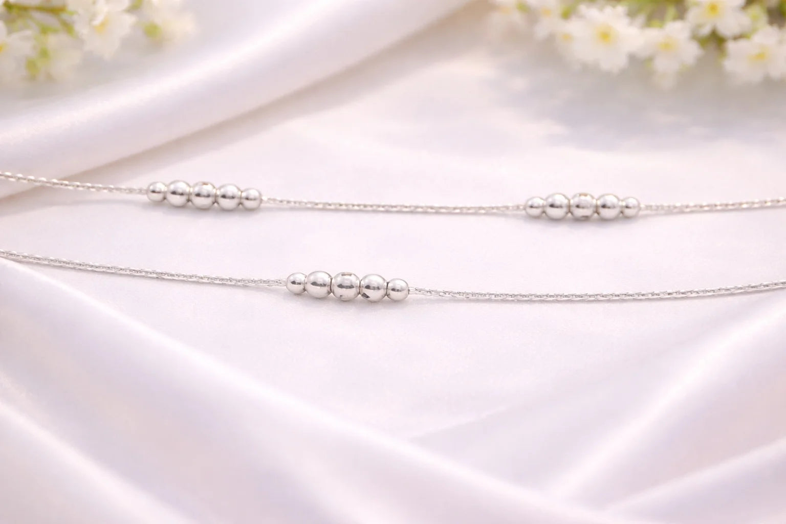 Hexa Shape Beaded Anklet