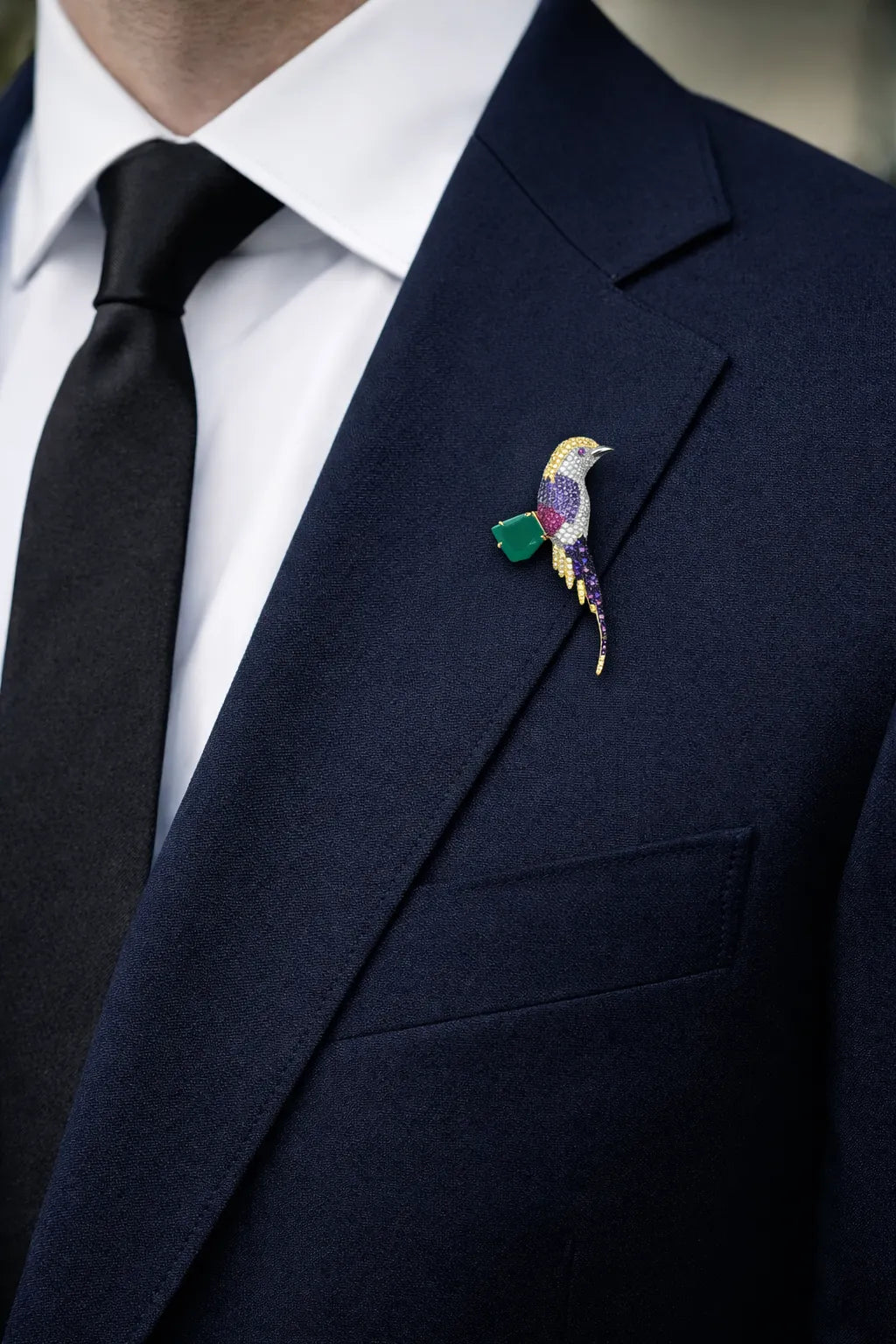 Bird Perched on Emerald