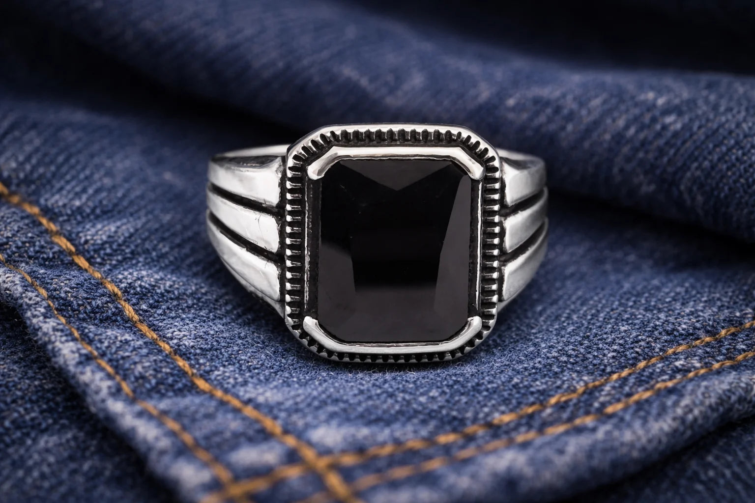 Black Onyx Statement Ring