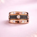 Black Spark Stacked Ring