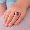 Stone Square Signet Ring