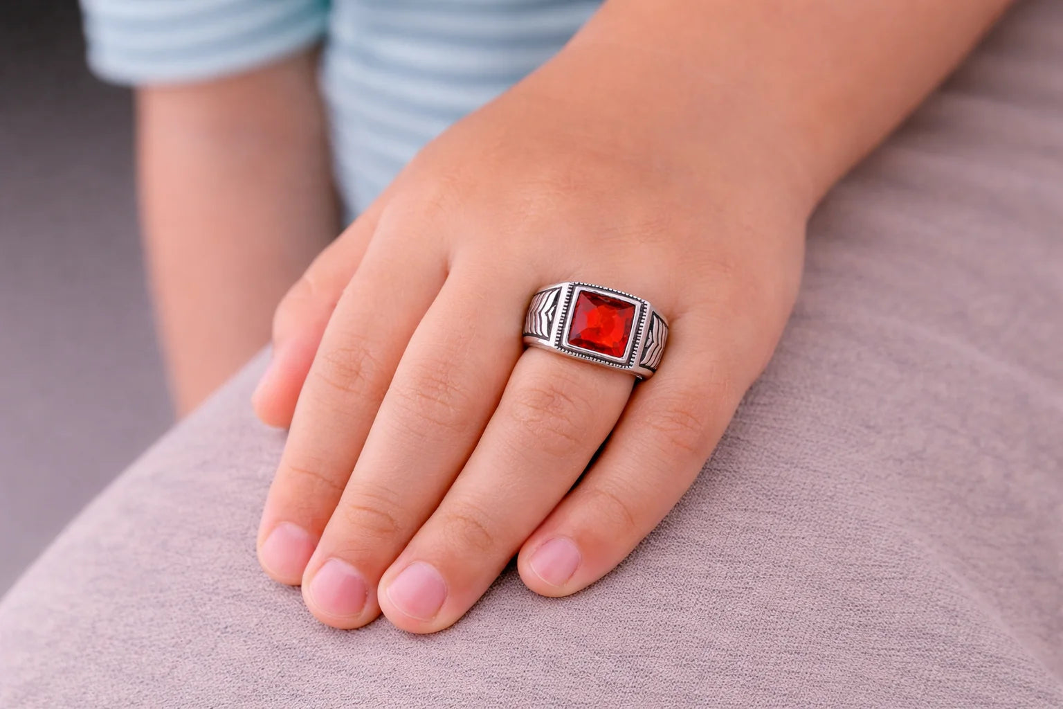 Stone Square Signet Ring