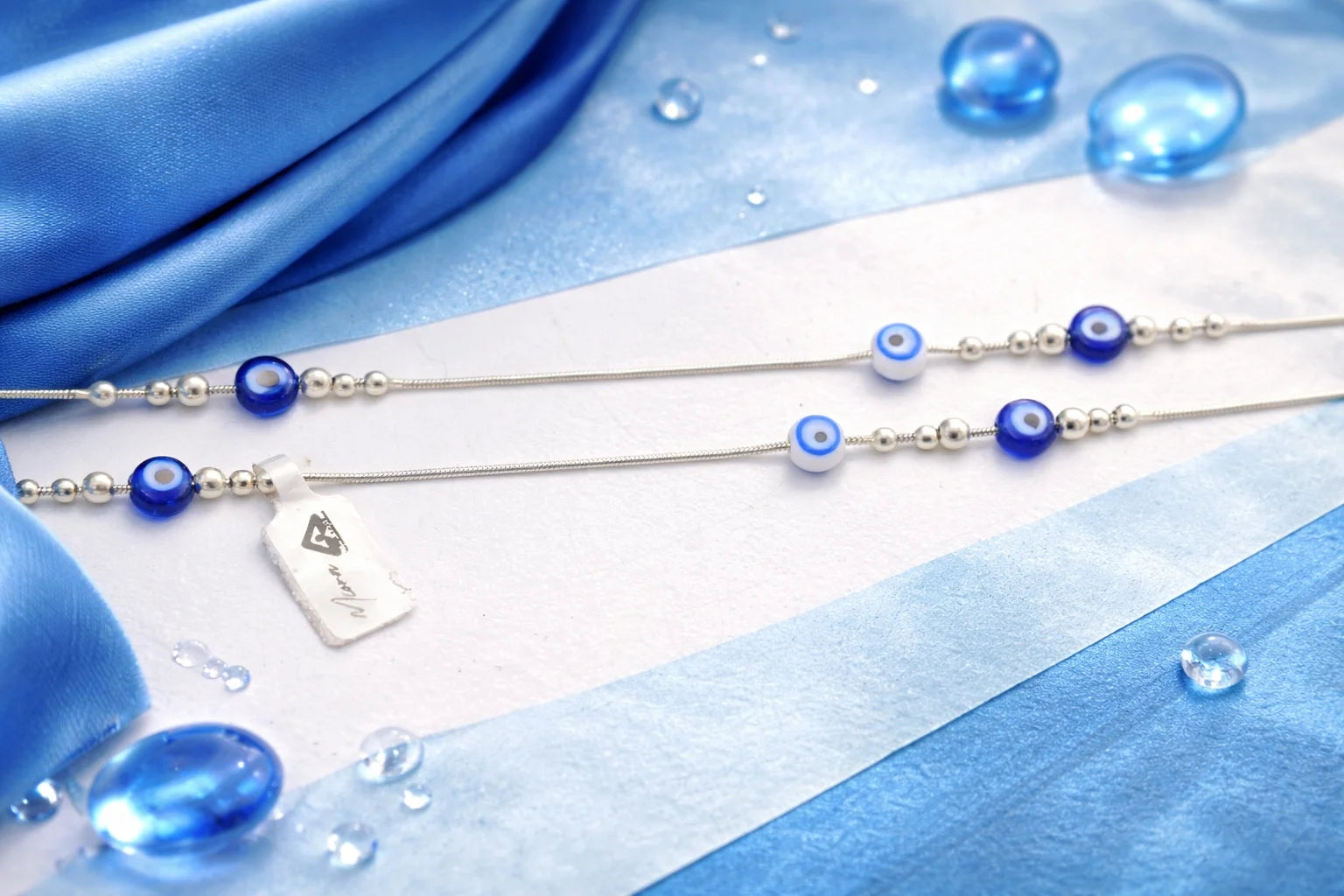 Blue Evil Eye Beads Anklet